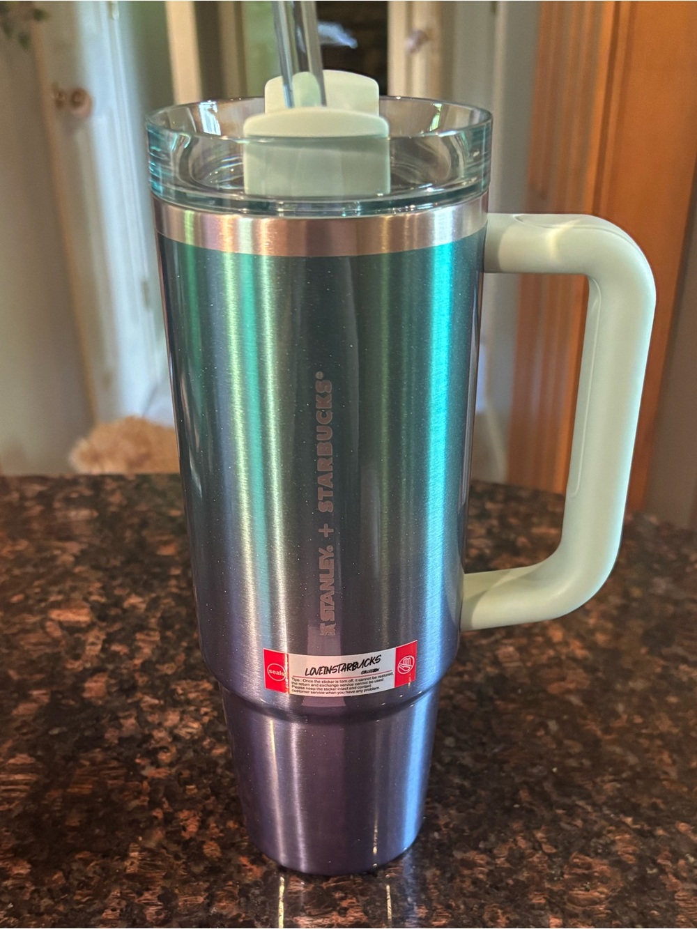 NWT Stanley Starbucks Taiwan Blue Purple Shimmer Gradient
